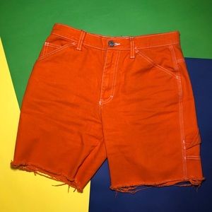 DICKIES ORANGE JEAN SHORTS SIZE S/M 27” WAIST